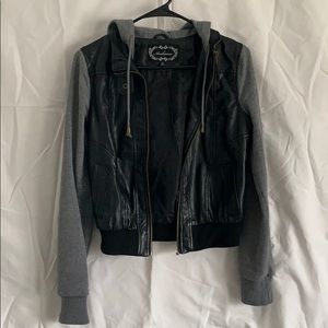 Faux leather jacket size small